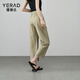 Yalida Yamamoto Pantalon à huit points pantalon à jambes larges étroites pour femmes Pantalons décontractés d'été 2025 NOUVEAU PANTAL FEMMES BLACK PANTAGE GREEN GREEN (E0) M