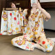 
Spring and summer cartoon ragbub ins style sweet and cute short-sleeved three-piece set for outdoor wear for women's pajamas KK14137 M [Suggested 80-100Jin [Jin equals 0.5 kg]]