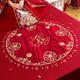 Ti-Forgfort Tiger Red Festive Brodemery, une centaine de bénédictions faites par la mariée, un tapis de bénédiction, un tapis de mariage, une femme de préparation de mariage d'une femme, un tapis de bénédiction, un tapis de bénédiction, un tapis de bénédiction, une broderie d'or Edge, 9898C