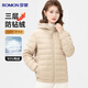 Luo Meng 90% duck down light down jacket for women winter middle-aged short hooded autumn down student warm mother jacket