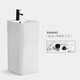 TOTO square column wash basin simple ceramic conjoined column basin bathroom vertical small wash basin 829 basin + ceramic drain
