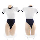 Large size baby clothes, large size pure campus sports jumpsuit uniform seductive sexy passion suit tight swimming bjd 691+ white background blue bar student socks, average size