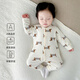 British Baby -yie printemps et automne coton pur oblin désossé tenue bébé pyjamas chaud manteau de base hivernale nouveau-née 694 Little Leopard_class un coton pur 73cm_Suggest 14-17jin [Jin est égal à 0,5 kg]