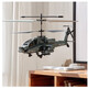 Yunya Intelligentes ferngesteuertes Flugzeug, ferngesteuerter Hubschrauber mit großer Reichweite, kleiner Hubschrauber, Kinderspielzeug, Geburtstagsgeschenk, resistent gegen Stürze, 30 cm bewaffneter Apache-Batteriewechsel + Höheneinstellung