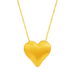 Mingzuan International 18K gold brushed love pendant for women, simple, fashionable and sweet heart-shaped neck necklace as a birthday gift for girlfriend