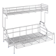 Jijian Space Kitchen Bowl Rack Drain Rack Countertop Multi-functional Pool Place Chopsticks Water Cup Storage Rack Tableware Bowl Dish Storage Rack M688 Large Double-Layer Silver Gray 58CM Full Set of Pendants