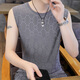
Seven Wolves 2025 summer new men's high-end ice silk jacquard vest plus fat plus size quick-drying markless sleeveless T-shirt [single top] Q6629 gray M 90-115Jin [Jin equals 0.5 kg]