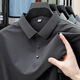 
zzang/ins light luxury high-end brand ice-sensing short-sleeved POLO shirt men's summer new casual lapel business t-shirt top 12357 black 3XL (recommended 165-180Jin [Jin equals 0.5 kg])