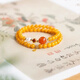 Giventy GEFIODEY natural beeswax bracelets for women Wenwan Duobao bracelet four-leaf clover southern red single bead amber beads stacked double circle Honey Joy natural beeswax bracelets for women Wenwan Duobao bracelet four leaves