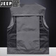 JEEP SPIRIT Spring and Summer Men's Shield Vest Vest Workwear Loose Outdoor Fishing Photographer Vest Workwear 7898 Black S 90-100Jin [Jin equals 0.5 kg]