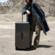 Cece large-capacity suitcase women's travel trolley case student universal wheel coded leather suitcase for men light blue 24 inches