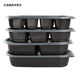 Wenshiou's new disposable lunch box rectangular Japanese packaging box takeaway fast food box sushi bento box plastic partition SZ1047 double grid with lid 550ml 500 sets