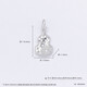 Laofu gold platinum small daisy crushed ice gourd pendant women's necklace birthday gift for girlfriend, about 2.44g