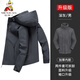 Scarecrow's new outdoor jacket for men in spring, autumn and winter, plus velvet and thickened mountaineering clothing, youth removable hood, windproof jacket, 6266 black, spring and autumn style XL (recommended 120-140 Jin Jin is equal to 0.5 kg)
