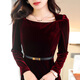 Homesee light luxury international high-end brand dress burgundy velvet feminine wedding dress for mother-in-law and mother-in-law wedding dress burgundy (comes with belt HZ) 2XL suitable for 126-135Jin Jin is equal to 0.5 kg