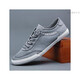 Ximu Yaokais berühmter Sommer atmungsaktiver Eis Silk Canvas-Schuhe für Herren K-Pin Casual Low-Top Korean Vielseitige Board-Schuhe für Herren-Stoff Khaki 751-878 //-* 39 _ //---__