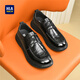 Heilan House (HLA) leather shoes men's business casual genuine leather lace-up commuting men's shoes men's HAAPXM3EBA182 black 42