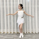 ZIFEIYOU (ZIFEIYOU) [1479 people collection] New 2025 children's Latin training uniform split medium-sized children's Latin dance skirt practice black suspenders + black skirt 120 standard size