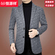 Hengyuanxiang high-end suit jacket men's autumn new fashion business casual suit spring and autumn style young and middle-aged dad single suit gray H1121 L 175 120-140Jin Jin equals 0.5 kg