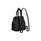 Coach (Coach) 23 Kordelschnallen Schließung Cowhide Leder -Rucksack Medium Damen Black Basic -Paket (Bag + Dust Bag)