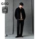 GXG Men's Black Wool Commuting Short Coat Winter New Product GX06402 Black L
