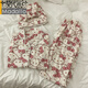 莫代尔冰丝睡衣女ins风凯蒂猫hellokitty春夏季可爱甜美三件套家居服女 14101# M 【建议80-100斤】