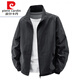 Pierre cardin 2025 new spring and autumn stand-up collar jacket for men thin jacket for men casual spring and autumn waterproof thin style knitted 9928 hooded-khaki M