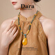 Dara beeswax pendant, no baked color, no optimization, Russian material pendant, blue water jade necklace, Chinese Valentine's Day gift for girlfriend