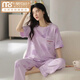 
Modal cotton pajamas for women short-sleeved trousers for summer Korean women's round neck suit thin cotton exterior wear home clothes RN9712# short-sleeved trousers Cotton M (80-100Jin [Jin equals 0.5 kg])