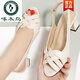 
Woodpecker genuine leather women's shoes new fish-mouth shoes comfortable high heels women's summer thick heel medium soft sole large size versatile mother sandals black 36