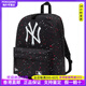 MLBX MLB co-marquée Modèle imprimé à la mode Polyester (polyester) Backpack Hommes et femmes ordinaires Black
