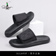 Sllavif Slippers Summer para hombres Nuevos zapatos de playa suaves y de moda versátiles para hombres que usan zapatos de golf de una línea impermeables y a prueba de olores Negro 6189 42
