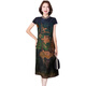 Fan Hao's summer modified cheongsam fragrant cloud sa dress for women's short-sleeved silk over-knee long skirt with large size fat mm slim color 9761 M 95-105Jin [Jin equals 0.5 kg]