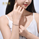 Jinzhifu inherited crushed ice platinum bracelet for women PT950 crushed ice platinum bracelet as a Chinese Valentine's Day gift for my wife, about 6.9 grams (refund more, make up less), 52 circles