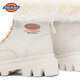 Dickies women's snow boots women's boots plus velvet Martin boots thickened warm cotton boots high top casual boots Beige 39