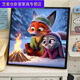 Clcey Crazy Zoo City Цифровая масляная живопись Симпатичная мультипликация Crazy Zoo City Цифровая масляная живопись SJ13553 20*20см.
