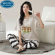 Palando 100 Xinjiang Cotton Pajamas Pantalons à manches courtes pour femmes Version coréenne d'été Suisse de cou rond pour femmes mince coton à l'extérieur Portez la maison RN9711 # pantalon à manches courtes pur coton M (80-100jin [Jin est égal à 0,5 kg]))
