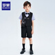 Romon Boy Suit Piano Performance anfitrión Nuevo traje de estilo chino Vestido infantil Negro 120