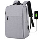 Mochila USB cargando bolso de computadora para hombres grandes capacidad para la computadora portátil informal mochila mochila escolar gris