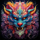 Litian domineering colorful faucet stickers electric vehicles motorcycle scratches decoration stickers living room entrance domineering zodiac dragon SS6627 without background Long side 15cm is a little larger than mobile phone
