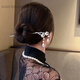 KHSK new Chinese style lily of the valley hairpin for women simple modern artificial pearl tassel hairpin updo Hanfu hair accessories iris flower