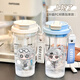 
Identity 5 Water Cup Summer Men and Women Are Cute and Easy to Drink High-Pretty Transparent Straw Water B BXAO17078 Air Force Cool Summer [500ML White]-Painted Print