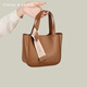 Kouyi 618 Großer Promotion Geschenk [520 Valentinstagsgeschenk] Retro-Tasche Frauen One-Shoulder Crossbody Hand Eimer Bag Braunes luxuriöses Nische High-End-Gefühl, an Freundin zu schicken