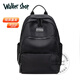 Walker Shop【2025年新款】双肩包韩版简约背包防泼水尼龙牛津布旅行电脑包 黑色15.6寸(43*32*13CM)