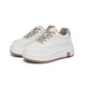 Yurre Poe semelles épaisses Chaussures surélevées pour les petites chaussures blanches pour femmes pour le printemps Nouvelles chaussures décontractées sportives 7029 Blanc et noir 40