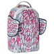 SPRAYGROUND graffiti versatile fashion zipper opening and closing artificial leather backpack couple style white red white red