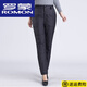 Luo Meng high-quality down pants for the elderly, women's winter outer wear, warm high-waisted duck pants, loose women's down cotton pants, black, upgraded style L, recommended 105-115 Jin Jin equals 0.5 kg