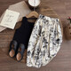 Kindermückenmückenhose für Mädchen für Mädchen im Sommer Dünner Kinder Sommermädchen Sommeranzug 2025 Neue Stil Bloomer BBE-D085 [Beige] 140