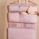 FVFH Japan Koffer Aufbewahrungstasche Multifunktion faltbare Reisebereiche Kleidung Unterwäsche-Unterwäsche-Paket und Finishing Bag Pink 7-in-1-Reisetasche