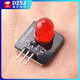 LED indicator light LED light sensor red, yellow, blue, green and white electronic building blocks 10mm light-emitting module yellow single _pin header welded